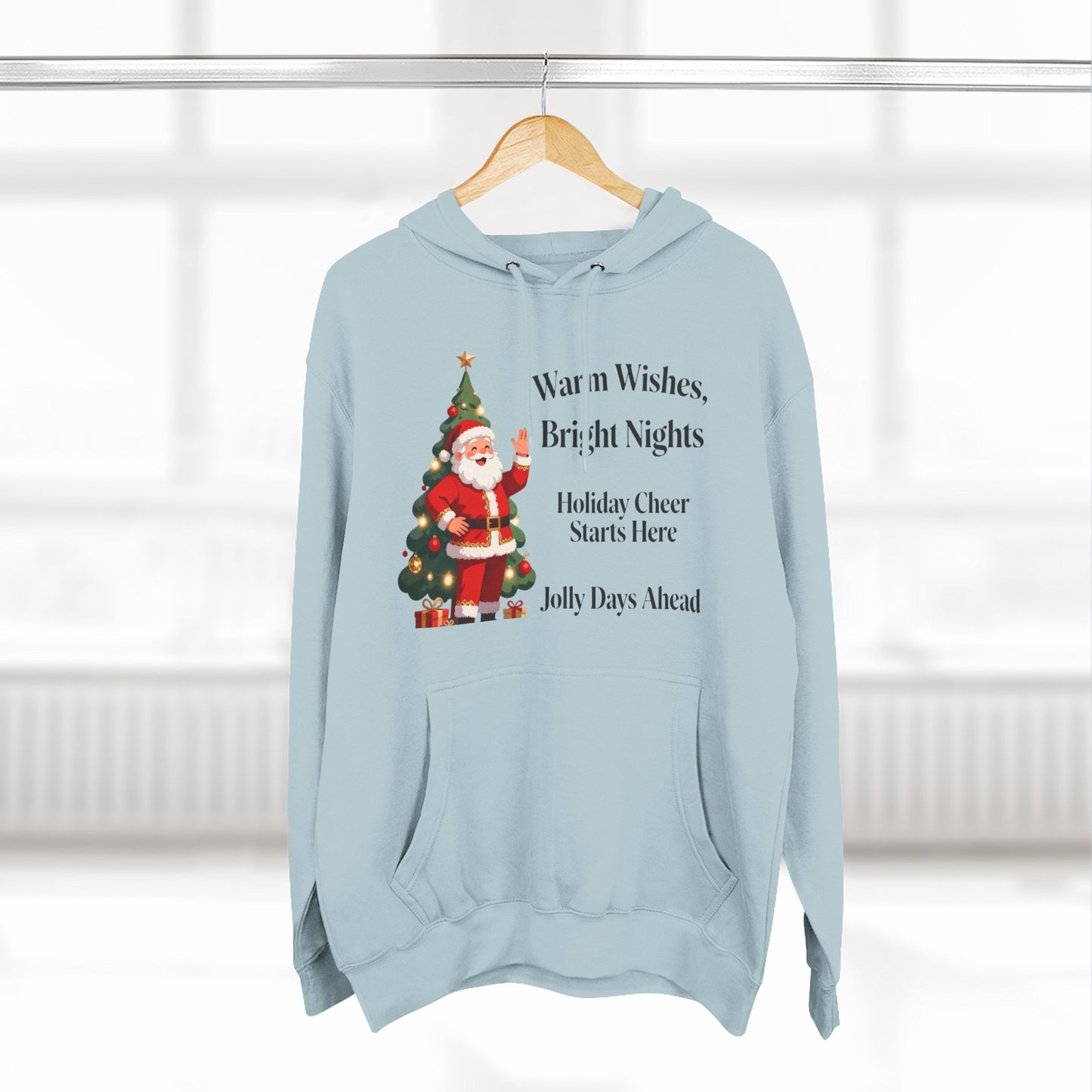 Cozy Santa Holiday Hoodie – Festive Winter Graphic Sweatshirt for Christmas Cheer