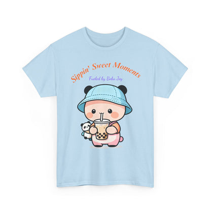 Kawaii Boba Panda T-Shirt – Cute Bubble Tea Lover Graphic Tee for Everyday Sweet Vibes