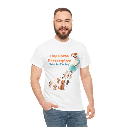 Prescription for Joy T-Shirt – Playful Dog Lover Tee with Cute Puppies and Positive Vibes