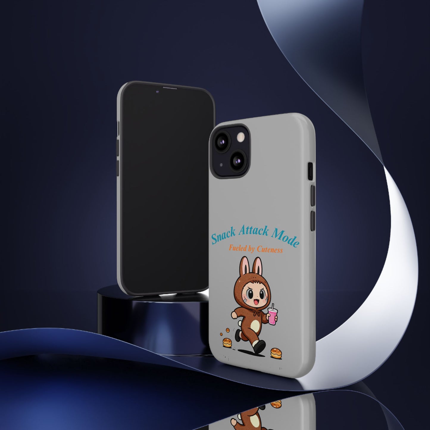 Bunny Bite Delight Phone Case – Cute Rabbit Snacking Design for Food Lovers