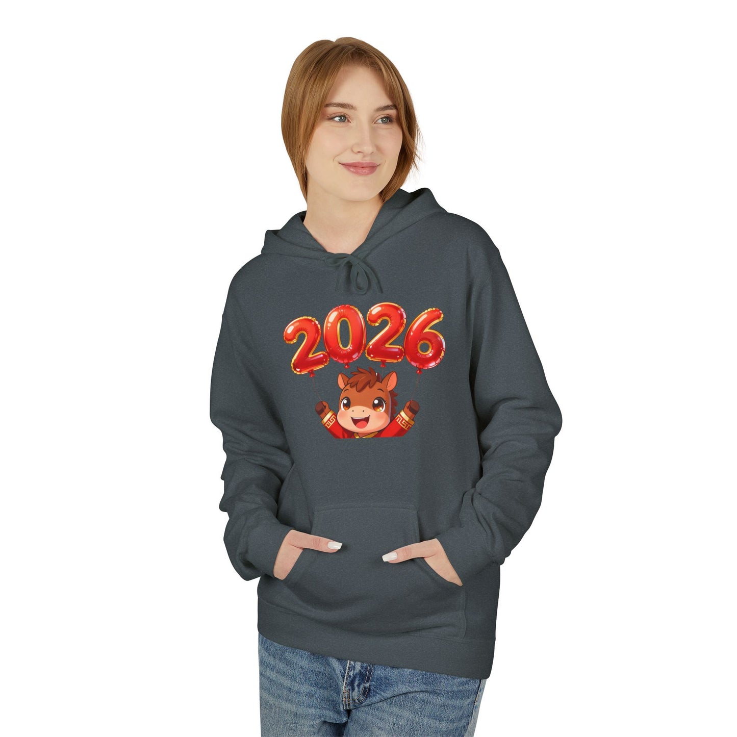 Playful Tiger Spirit Hoodie – Lunar New Year 2026 Celebration Sweatshirt