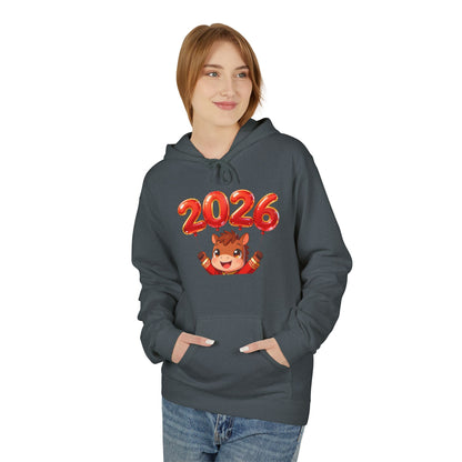 Playful Tiger Spirit Hoodie – Lunar New Year 2026 Celebration Sweatshirt