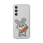 Playful Bunny Holding Carrot Phone Case – Soft, Charming Protective Cover
