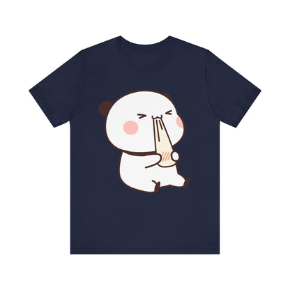 Cute Ramen Panda Tee – Whimsical Noodle Bowl Illustration Shirt