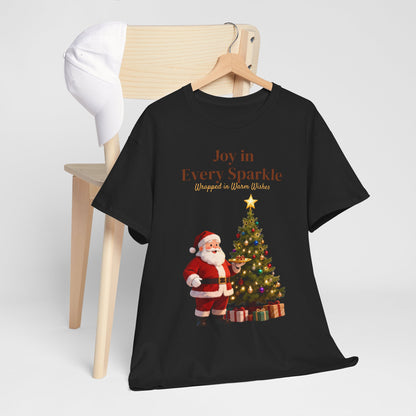 Cozy Santa & Tree Christmas T-Shirt – Festive Holiday Tee for Joyful Winter Days