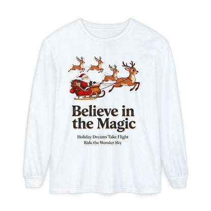 Holiday Spirit Long Sleeve Tee – Believe in the Magic of Christmas with Cozy Festive Style