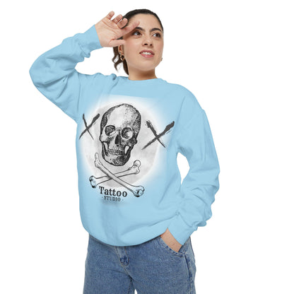 💀 Tattoo Skull Crewneck | Custom Unisex Sweatshirt