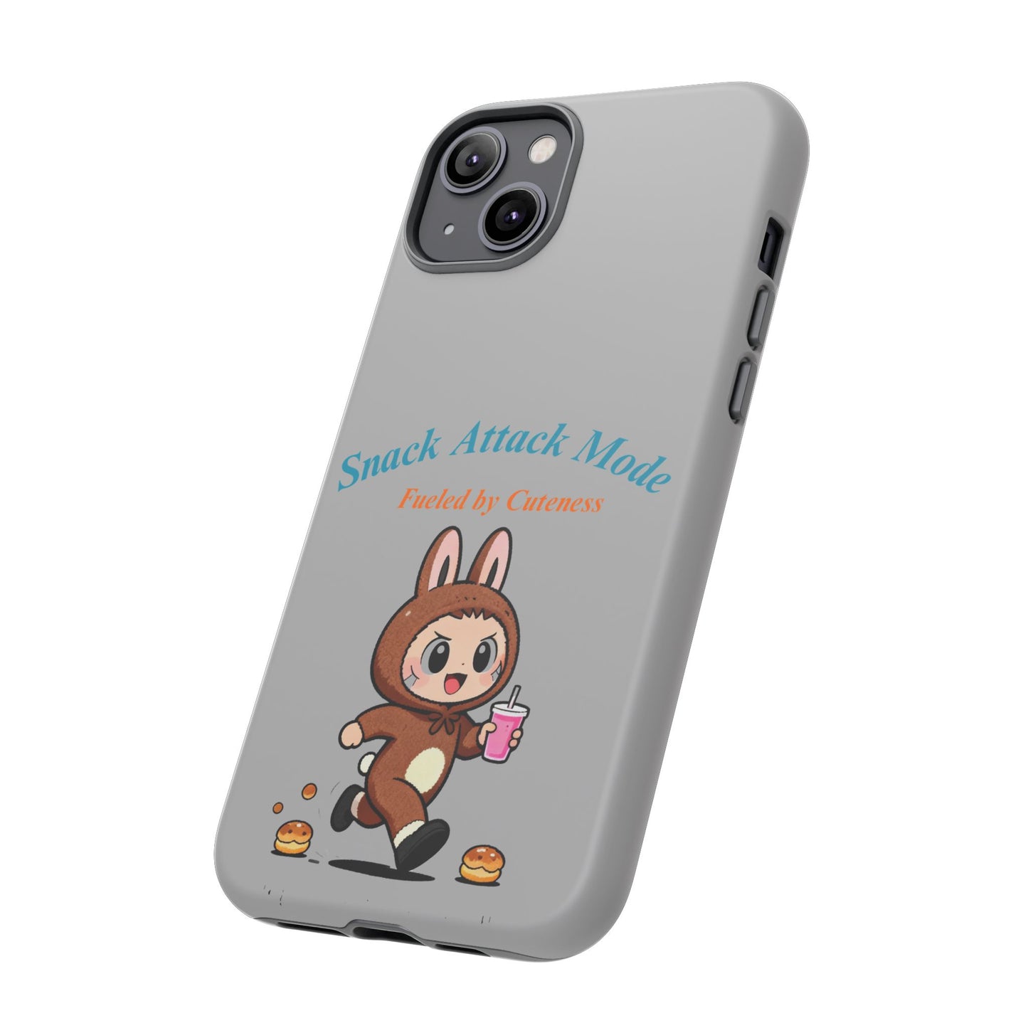 Bunny Bite Delight Phone Case – Cute Rabbit Snacking Design for Food Lovers