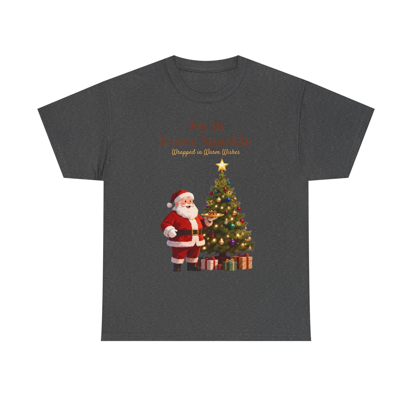 Cozy Santa & Tree Christmas T-Shirt – Festive Holiday Tee for Joyful Winter Days