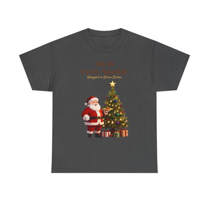 Cozy Santa & Tree Christmas T-Shirt – Festive Holiday Tee for Joyful Winter Days
