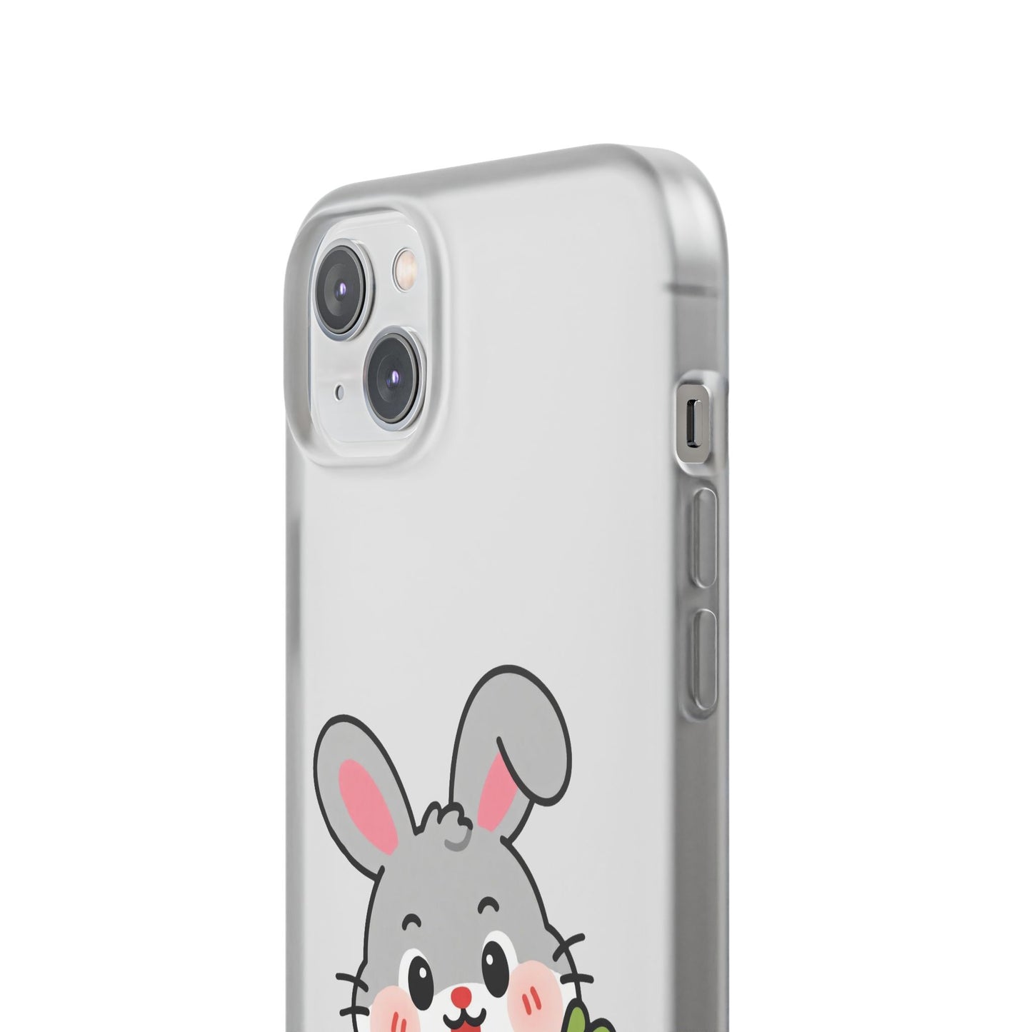 Playful Bunny Holding Carrot Phone Case – Soft, Charming Protective Cover