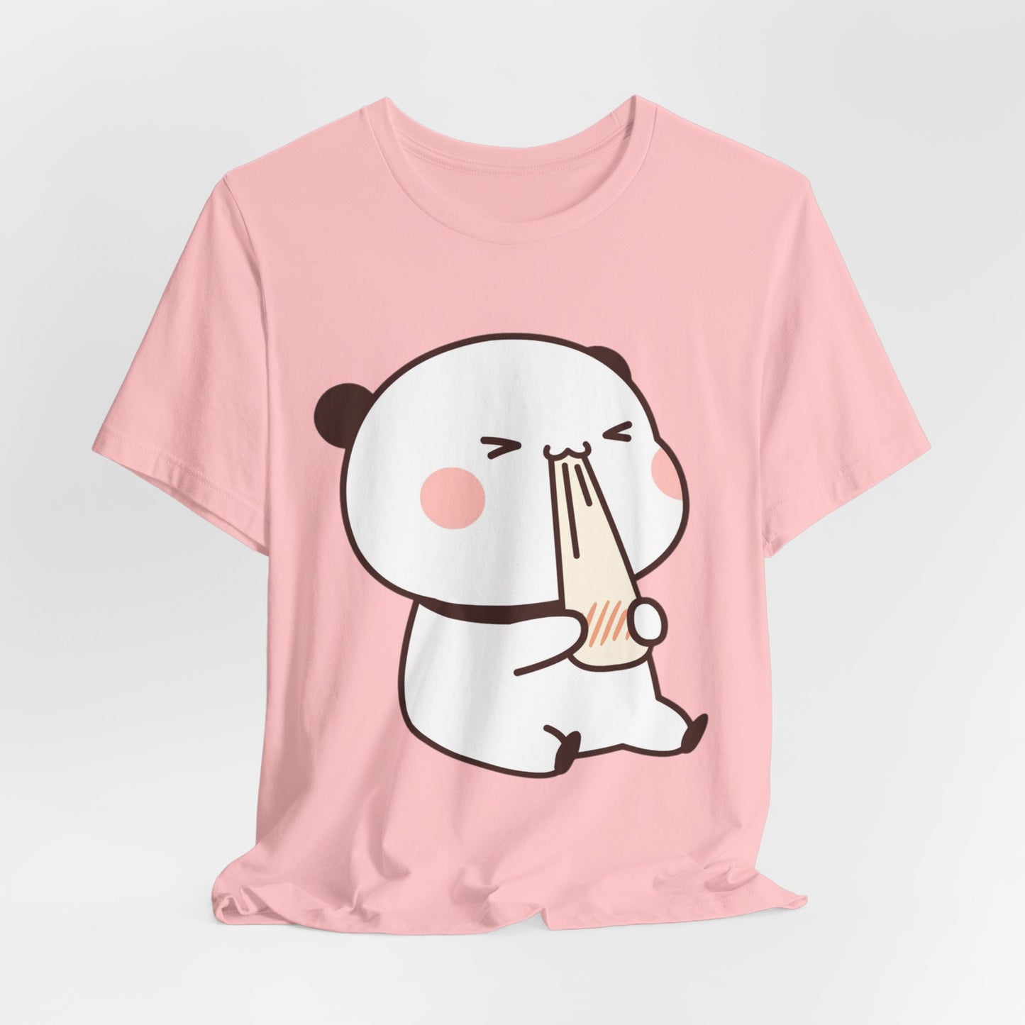 Cute Ramen Panda Tee – Whimsical Noodle Bowl Illustration Shirt
