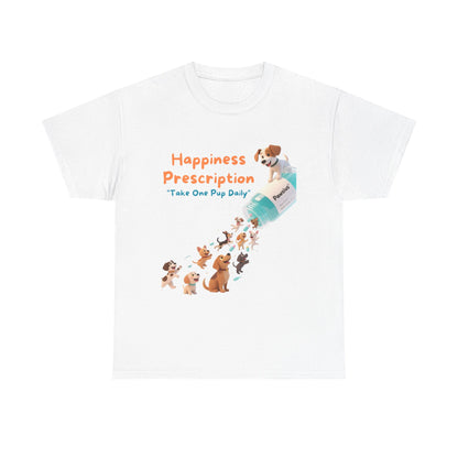 Prescription for Joy T-Shirt – Playful Dog Lover Tee with Cute Puppies and Positive Vibes