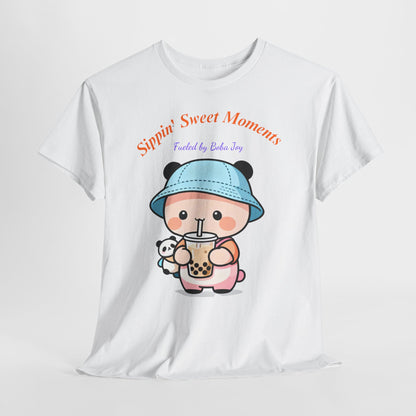 Kawaii Boba Panda T-Shirt – Cute Bubble Tea Lover Graphic Tee for Everyday Sweet Vibes