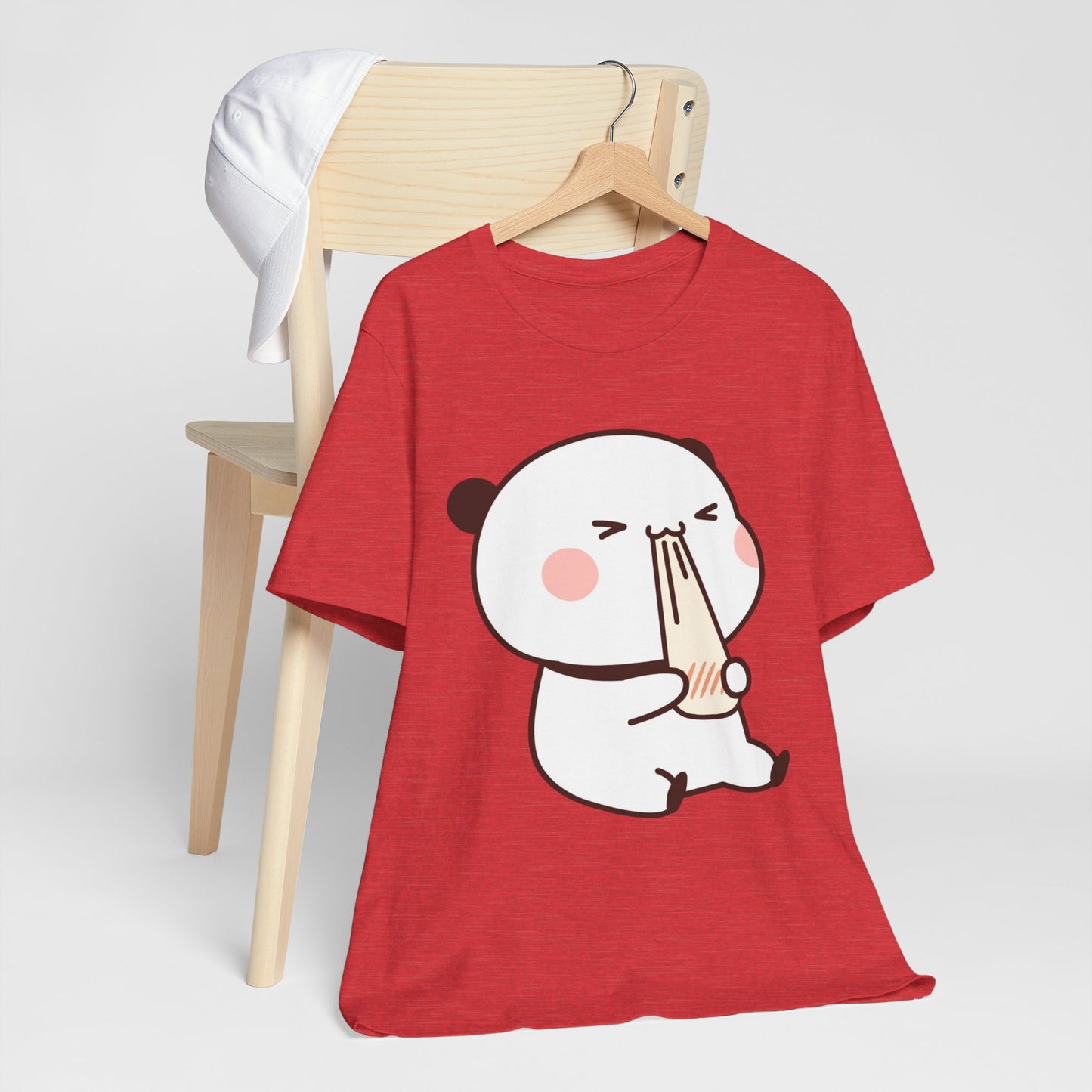 Cute Ramen Panda Tee – Whimsical Noodle Bowl Illustration Shirt