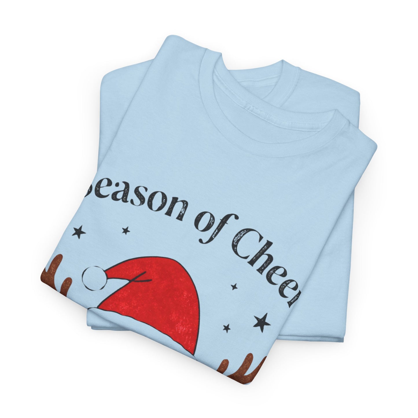 Bright Hearts Reindeer Christmas T-Shirt – Cozy Holiday Gift for Family and Friends