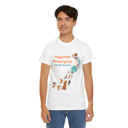 Prescription for Joy T-Shirt – Playful Dog Lover Tee with Cute Puppies and Positive Vibes