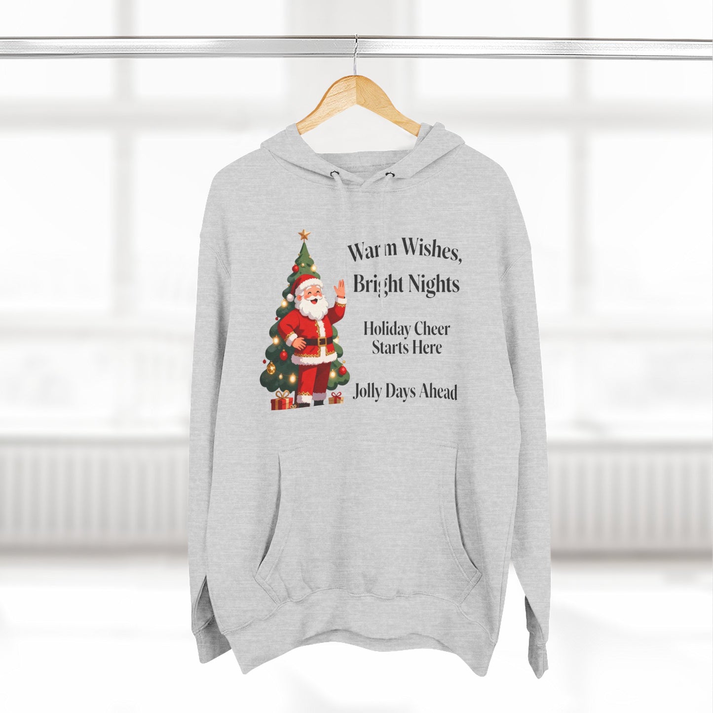 Cozy Santa Holiday Hoodie – Festive Winter Graphic Sweatshirt for Christmas Cheer