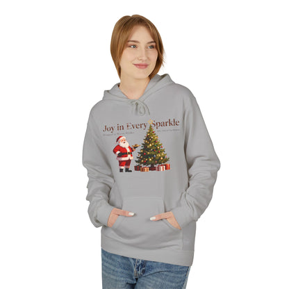Cozy Santa & Tree Christmas Hoodie – Vintage Holiday Sweatshirt for Warm Winter Joy