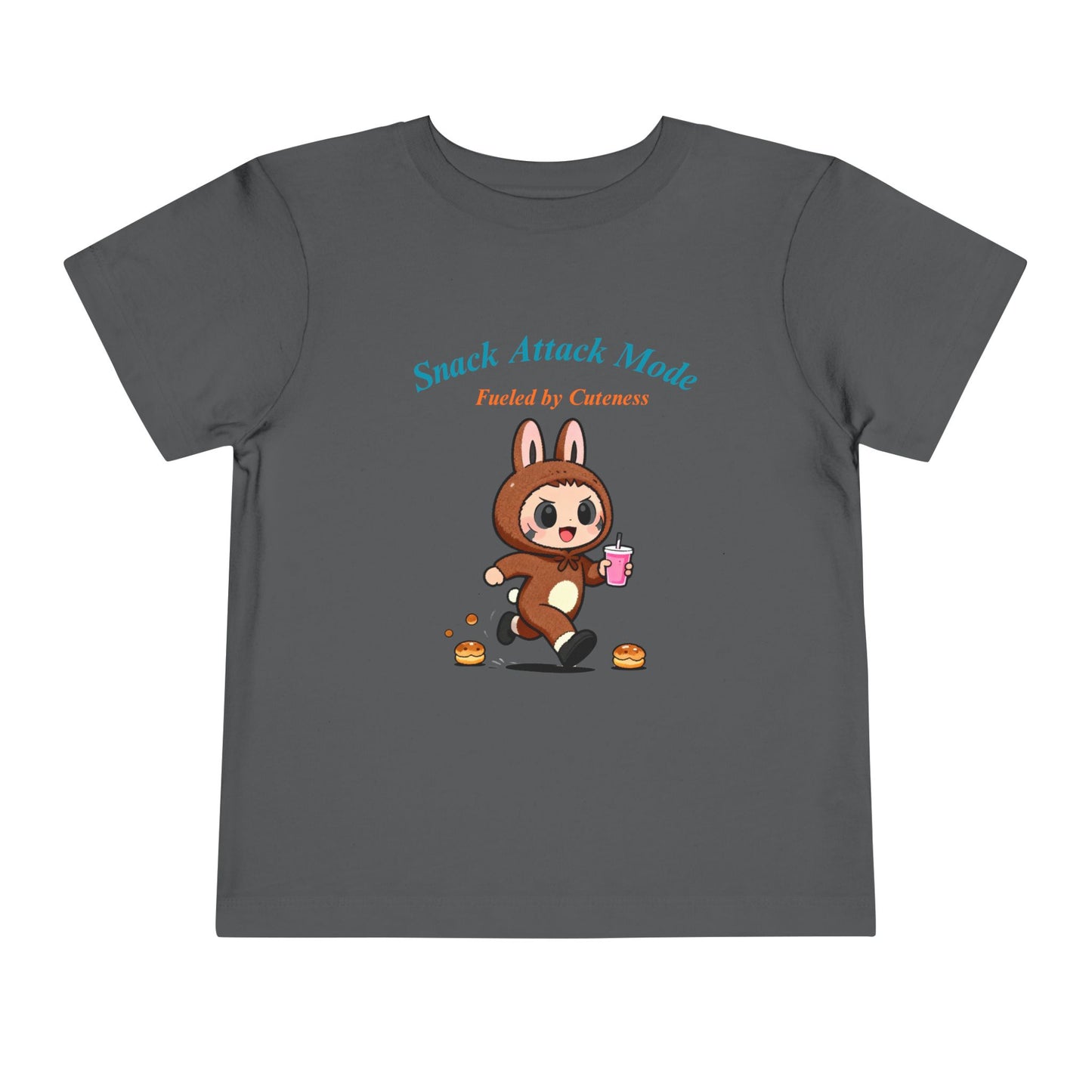 Snack Attack Bunny Tee for Toddlers – Cute Food-Loving Kids Graphic Shirt