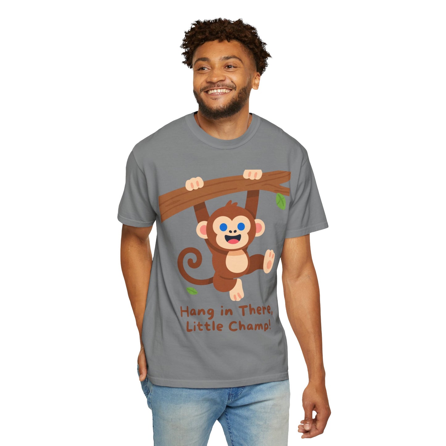 Little Champ Monkey Tee – Adorable “Hang In There” Kids Shirt for Everyday Adventure