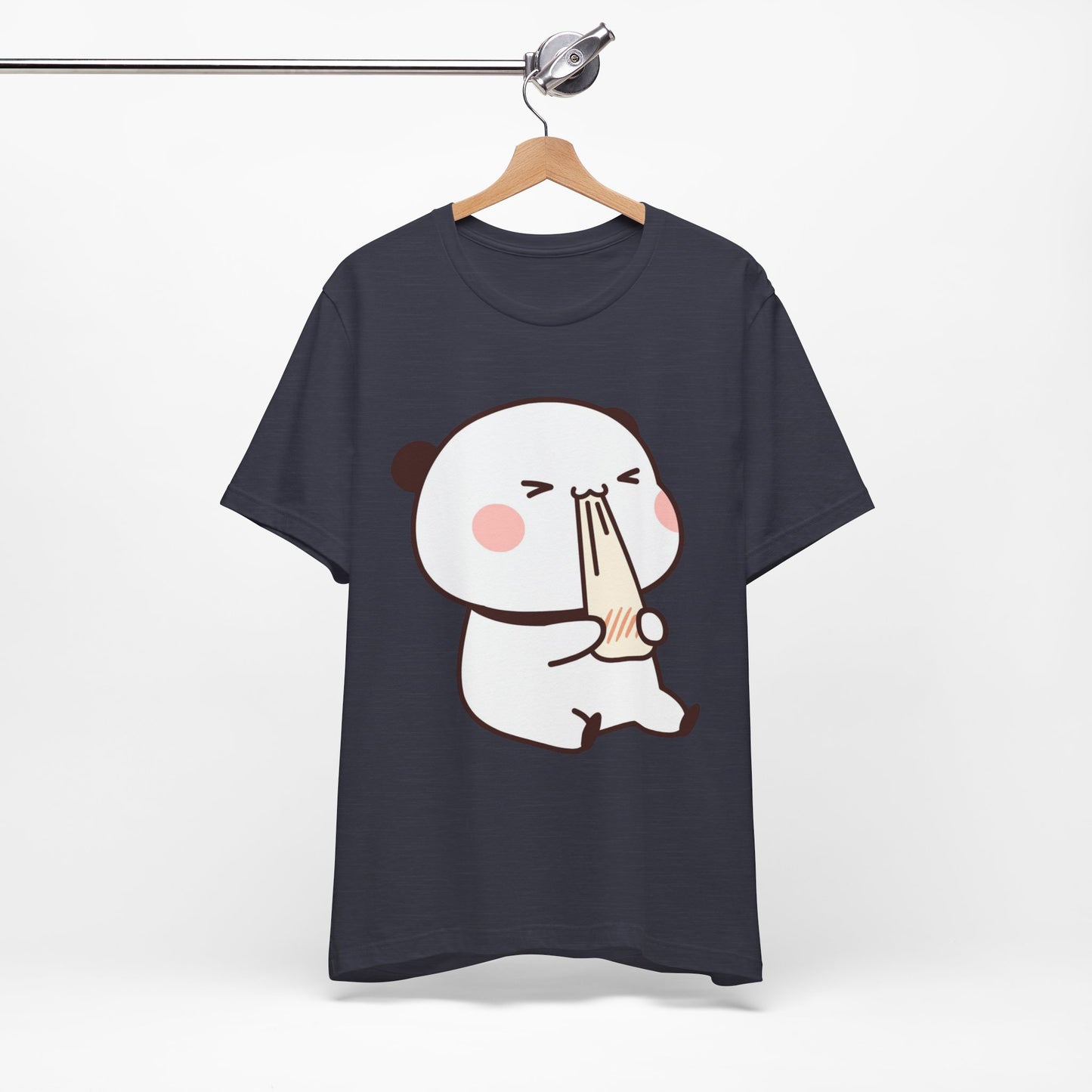 Cute Ramen Panda Tee – Whimsical Noodle Bowl Illustration Shirt