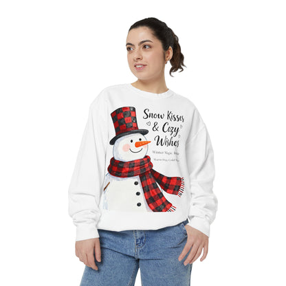 Warm Winter Plaid Snowman Sweatshirt – Cozy Holiday Crewneck for Christmas Cheer