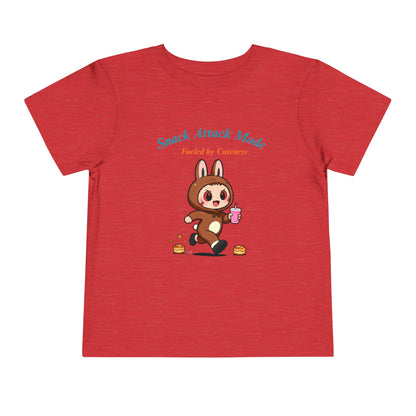 Snack Attack Bunny Tee for Toddlers – Cute Food-Loving Kids Graphic Shirt