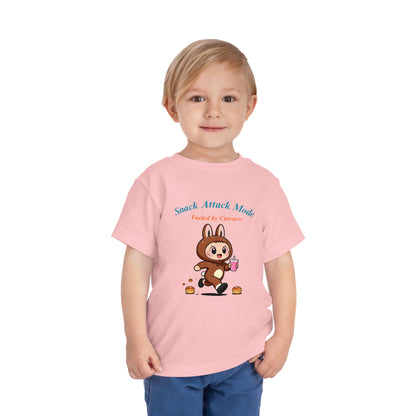 Snack Attack Bunny Tee for Toddlers – Cute Food-Loving Kids Graphic Shirt