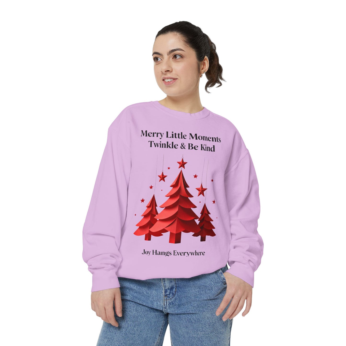 Twinkle & Kindness Christmas Pullover – Cute Holiday Graphic Sweatshirt for Winter Cheer