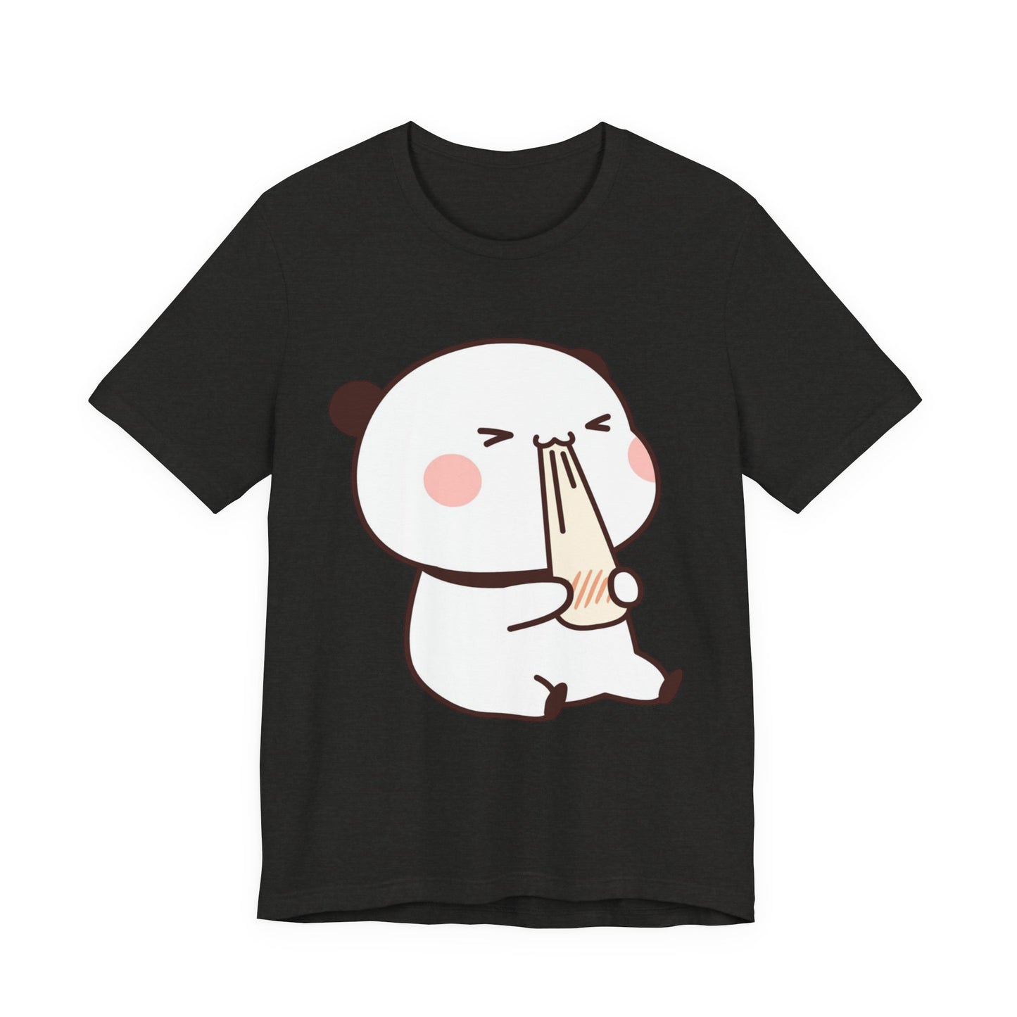 Cute Ramen Panda Tee – Whimsical Noodle Bowl Illustration Shirt
