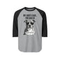 Cooler Than My Dog Raglan – Witty Graphic Tee for Dog Dads, Moms & Pet Enthusiasts