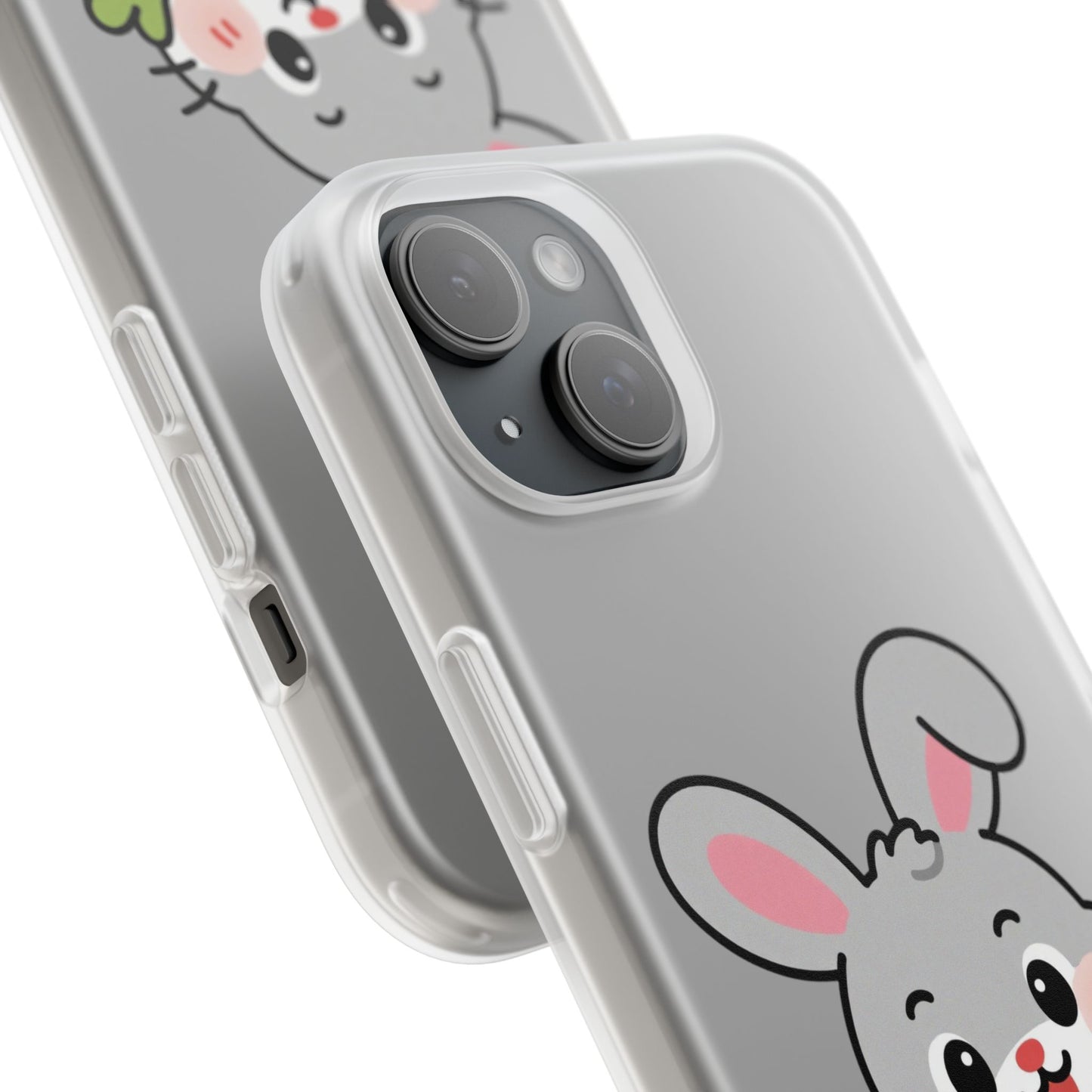 Playful Bunny Holding Carrot Phone Case – Soft, Charming Protective Cover