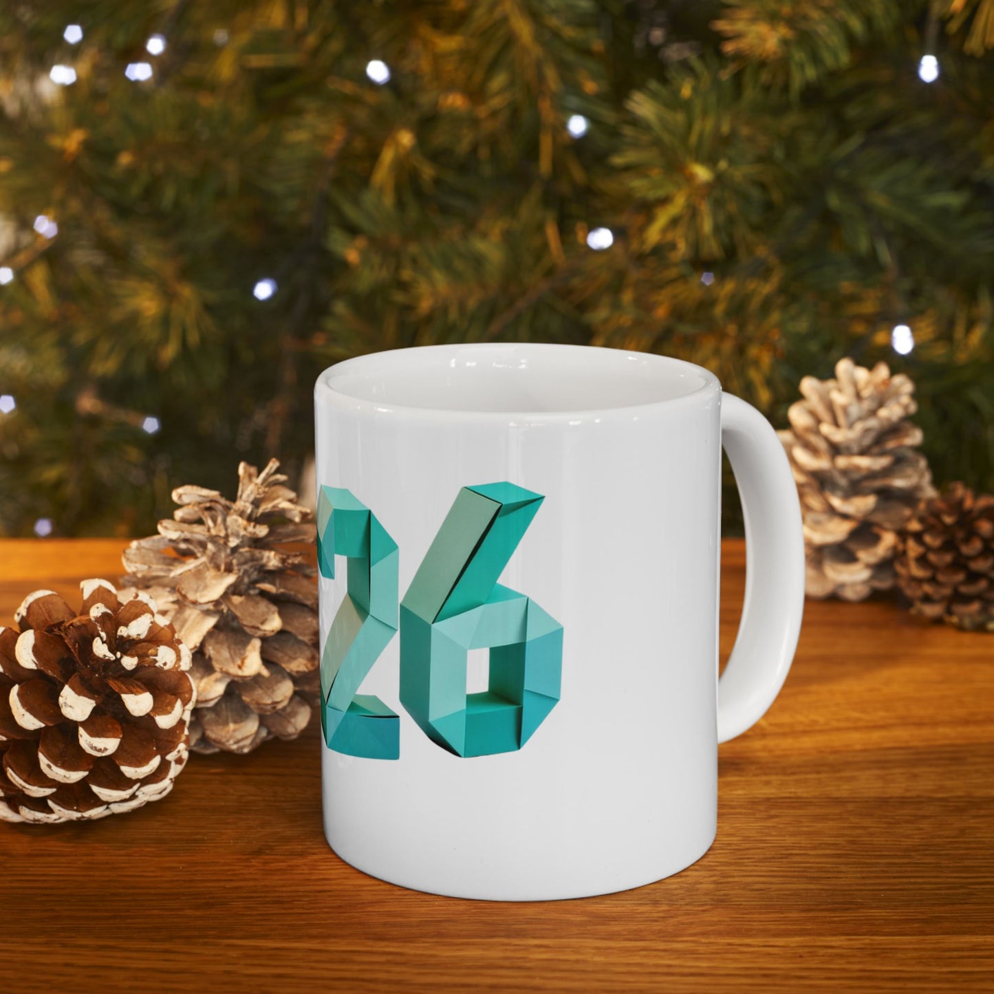 2026 Geometric Celebration Mug – Stylish New Year Cup for Coffee & Cozy Moments