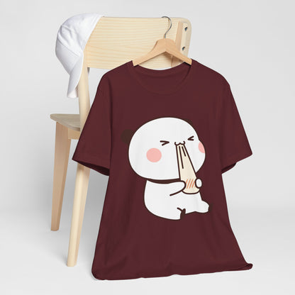Cute Ramen Panda Tee – Whimsical Noodle Bowl Illustration Shirt