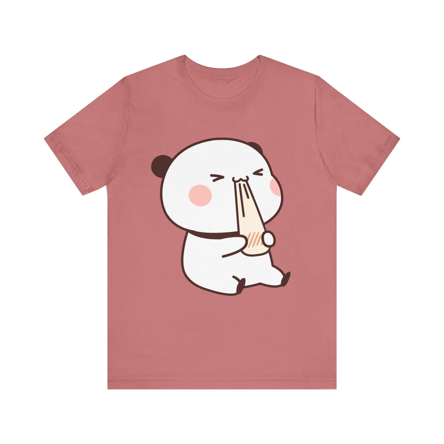 Cute Ramen Panda Tee – Whimsical Noodle Bowl Illustration Shirt