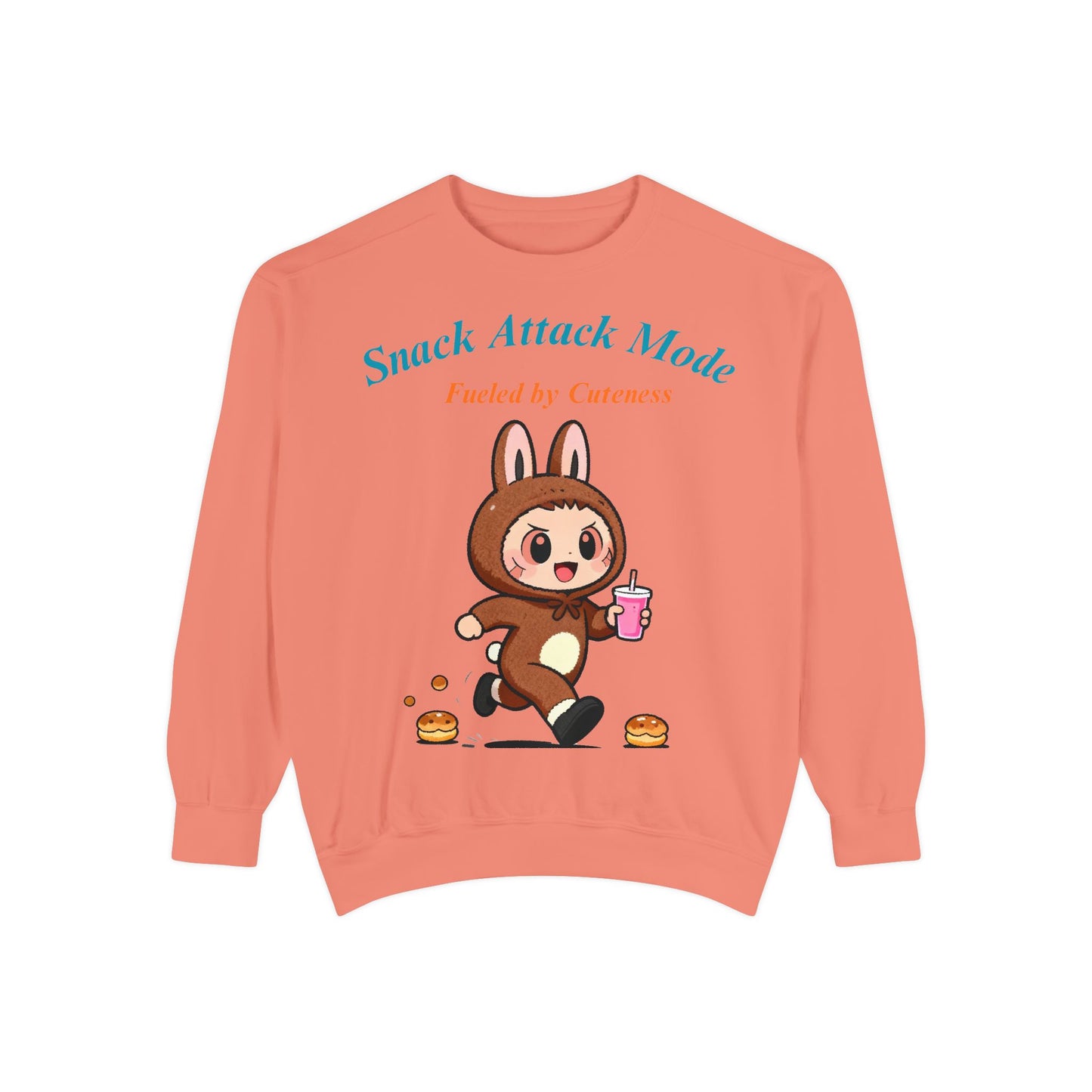 Kawaii Bunny Snack Lover Sweatshirt – Playful Costume Graphic Pullover for Cute Aesthetic Fans