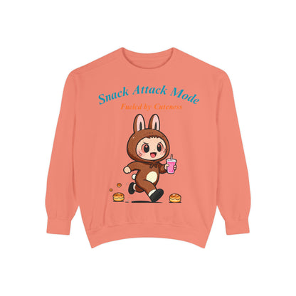 Kawaii Bunny Snack Lover Sweatshirt – Playful Costume Graphic Pullover for Cute Aesthetic Fans
