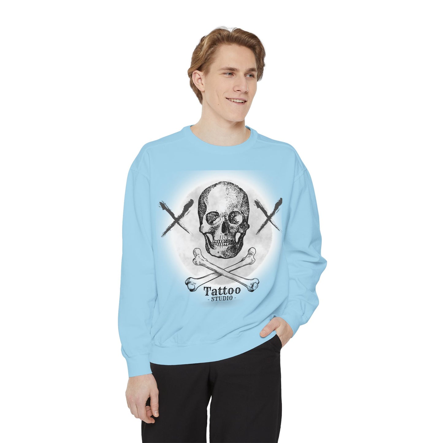 💀 Tattoo Skull Crewneck | Custom Unisex Sweatshirt