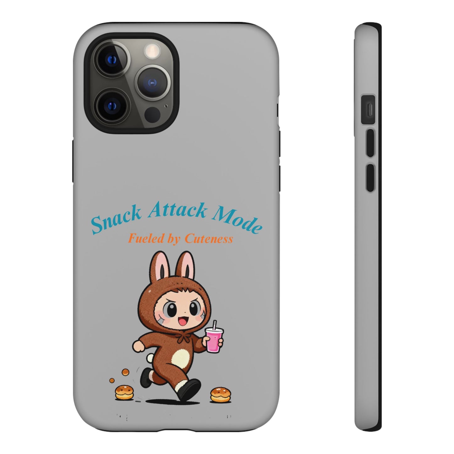 Bunny Bite Delight Phone Case – Cute Rabbit Snacking Design for Food Lovers