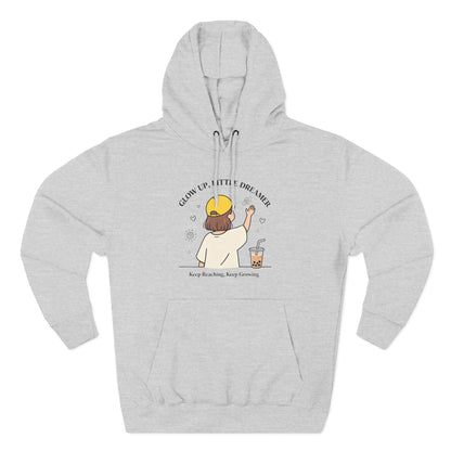Kawaii Cat Café Hoodie – Soft Fleece Pullover with Relaxed Dreamer Message