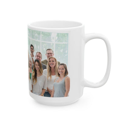 Community Photo Ceramic Mug — Personalized Group Photo Coffee Cup (11oz & 15oz)