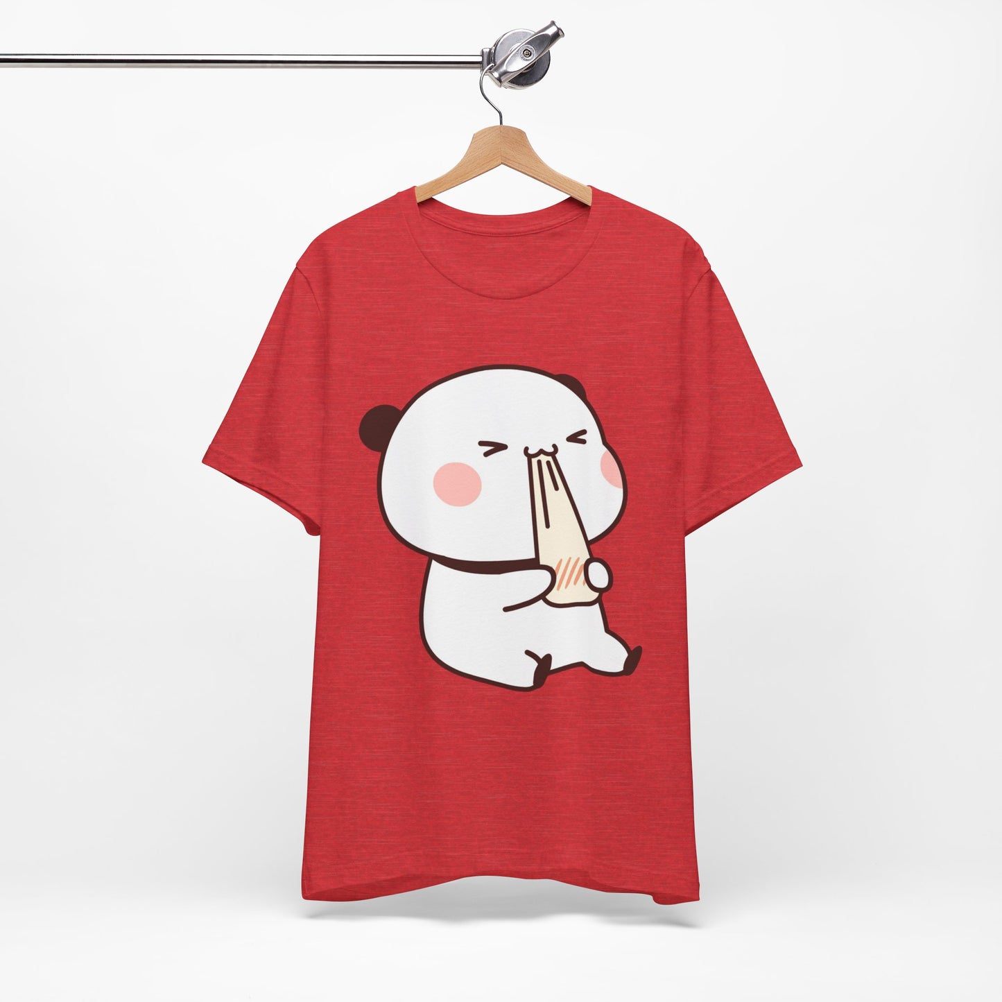 Cute Ramen Panda Tee – Whimsical Noodle Bowl Illustration Shirt