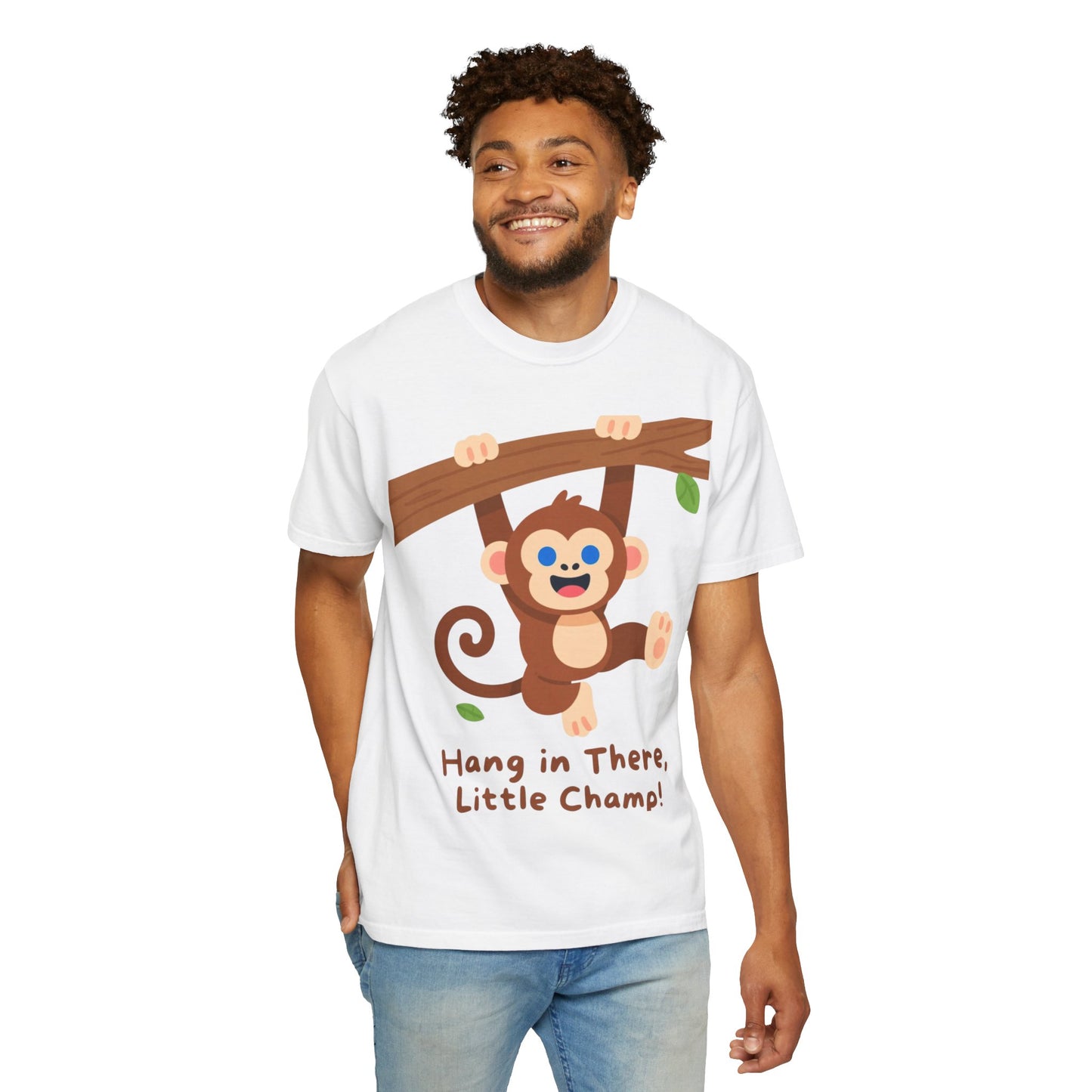 Little Champ Monkey Tee – Adorable “Hang In There” Kids Shirt for Everyday Adventure