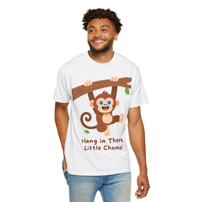 Little Champ Monkey Tee – Adorable “Hang In There” Kids Shirt for Everyday Adventure