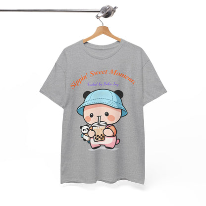 Kawaii Boba Panda T-Shirt – Cute Bubble Tea Lover Graphic Tee for Everyday Sweet Vibes