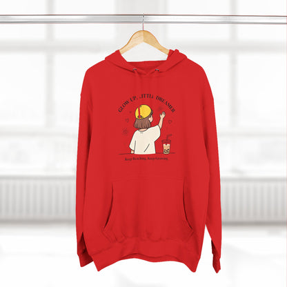 Kawaii Cat Café Hoodie – Soft Fleece Pullover with Relaxed Dreamer Message