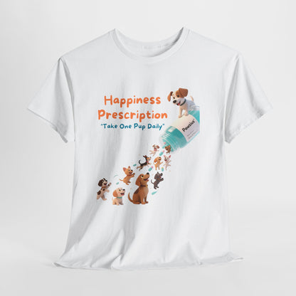 Prescription for Joy T-Shirt – Playful Dog Lover Tee with Cute Puppies and Positive Vibes