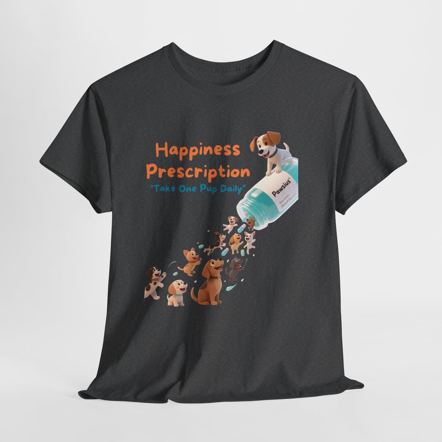 Prescription for Joy T-Shirt – Playful Dog Lover Tee with Cute Puppies and Positive Vibes
