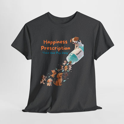 Prescription for Joy T-Shirt – Playful Dog Lover Tee with Cute Puppies and Positive Vibes